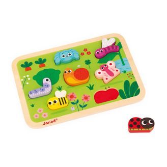 Janod Chunky vkládací puzzle ZAHRADA