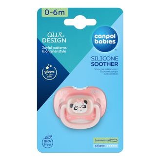 Canpol babies Dudlík 0-6m silikon anatomický Newborn Baby BÍLÝ