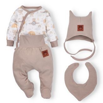 NINI Soupravička (4ks) s polodupačkami Méďa Pilot