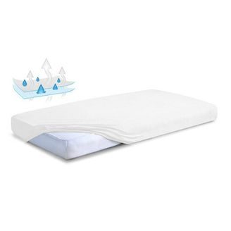 BabyMatex Nepromokavé froté prostěradlo 140x70cm BÍLÉ