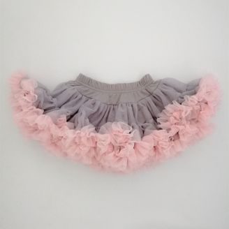 Bambarillo Tylová tutu sukýnka Ballerina ŠEDO-RŮŽOVÁ