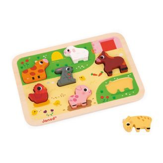 Janod Chunky vkládací puzzle FARMA