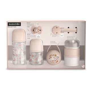 Suavinex Wonderland kojenecká láhev 270ml LIBERTY RŮŽOVÁ