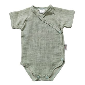 Makoma Mušelínové body zavinovací krátký rukáv MINT MELÍR