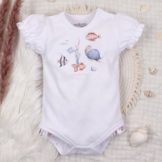 NINI Body krátký rukáv Ocean Girl BÍLÉ