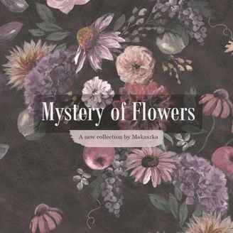 Makaszka Souprava do postýlky "M" (100x135/60x40) MYSTERY OF FLOWERS