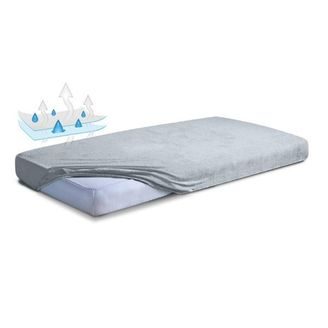 BabyMatex Nepromokavé froté prostěradlo 140x70cm ŠEDÉ