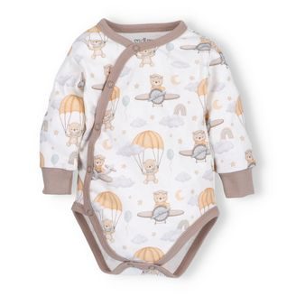 NINI Zavinovací body dlouhý rukáv Méďa Pilot VZOROVANÉ