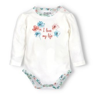NINI Body dlouhý rukáv Meadow SMETANOVÉ