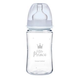 Canpol babies Láhev se širokým hrdlem Royal Baby 240ml MODRÁ