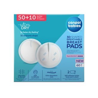 Canpol babies Tvarované prodyšné vložky do podprsenky 3D 50+10ks