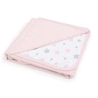 Ceba baby Bavlněná dětská deka (90x100) - Candy pink/Pink stars