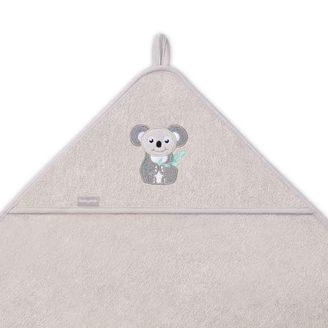BabyOno Bambusová osuška s kapucí 100x100cm Koala ŠEDÁ
