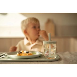 KikkaBoo Hrnek se silikonovým pítkem 240ml 6m+ Savanna Pink