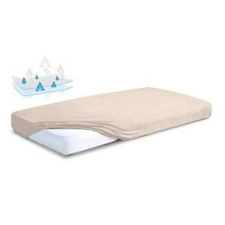 BabyMatex Nepromokavé froté prostěradlo 140x70cm BÉŽOVÉ