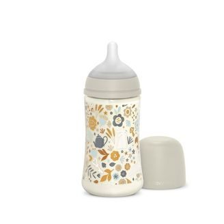 Suavinex Wonderland kojenecká láhev 270ml LIBERTY RŮŽOVÁ