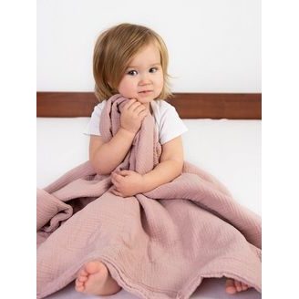 BabyMatex Dětská mušelínová deka - SVĚTLE ŠEDÁ