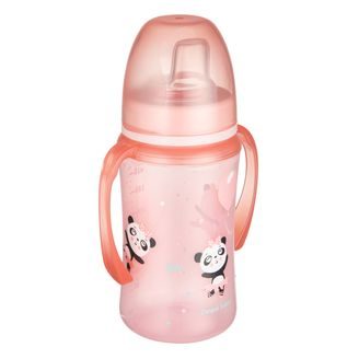 Canpol babies Nevylévací hrníček Toys 250ml (9m+) - RŮŽOVÝ