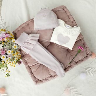 PINOKIO Overal bez ťapek na zip Lovely Day Beige MEDVÍDCI