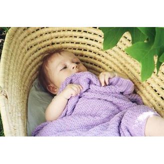 My Memi Bambusová pletená dětská deka Classic - BURGUNDY