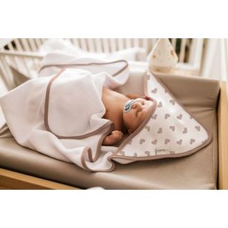 BIBS Kangaroo froté pončo BIO bavlna VANILLA