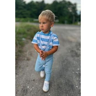 Bunnykids Legíny s kšandami BABY BLUE