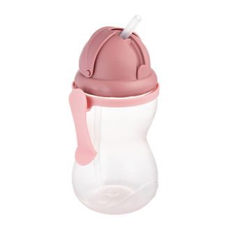 Canpol babies Sportovní láhev s brčkem 370ml (12m+) RŮŽOVÁ