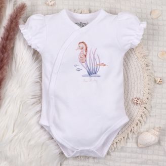 PINOKIO Body zavinovací dlouhý rukáv Tres Bien puntíky KRÉMOVÁ
