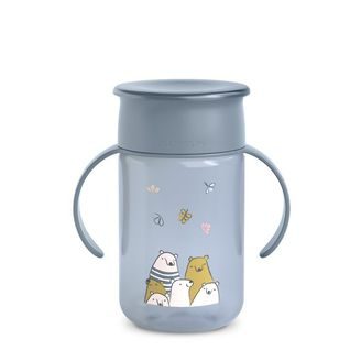 Suavinex Bear 360° hrneček na učení 340ml MODRÁ