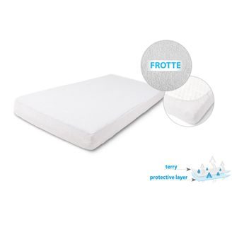 BabyMatex Nepromokavé froté prostěradlo 120x60cm BÍLÉ