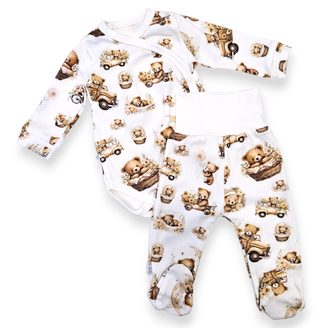 Le Bebe Souprava body + polodupačky Vintage Bears