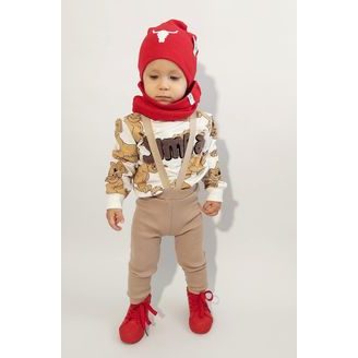 Bunnykids Legíny s kšandami TMAVĚ BÉŽOVÁ
