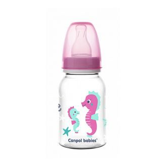 Canpol babies Láhev LOVE&SEA 120ml RŮŽOVÁ