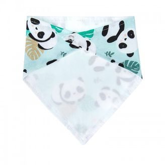 Akuku Multifunkční šátek/slintáček PANDA RŮŽOVÝ