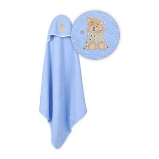 Interbaby Osuška froté + hřeben/kartáč Medvídek Love KRÉMOVÁ