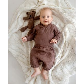 Makoma Mušelínové body zavinovací dlouhý rukáv TMAVĚ MODRÝ MELÍR