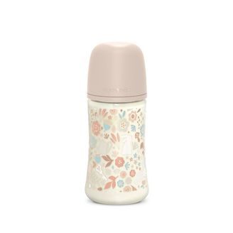 Suavinex Wonderland kojenecká láhev 270ml LIBERTY RŮŽOVÁ