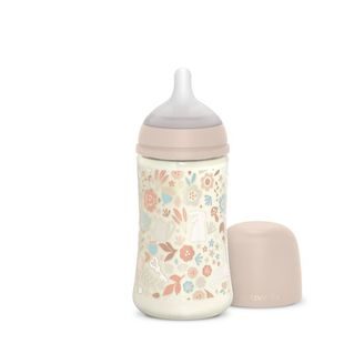 Suavinex Wonderland kojenecká láhev 270ml LIBERTY RŮŽOVÁ