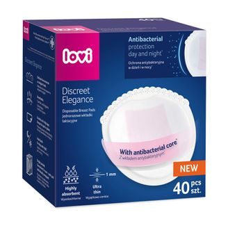LOVI Vložky do podprsenky antibakteriální Discreet Elegance 40ks BÍLÉ