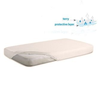 BabyMatex Nepromokavé froté prostěradlo 140x70cm KRÉMOVÉ