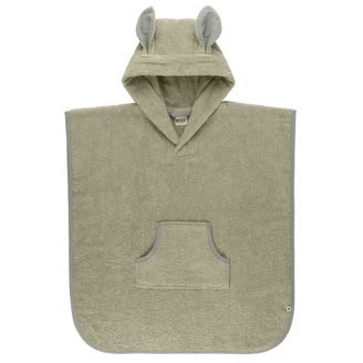 BIBS Kangaroo froté pončo BIO bavlna SAGE