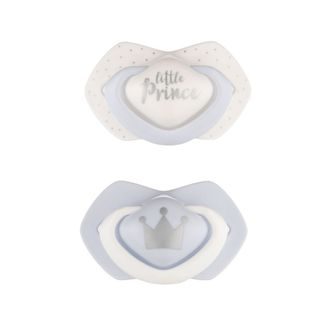Canpol babies Dudlík 6-18m silikon symetrický 2ks Royal Baby MODRÁ