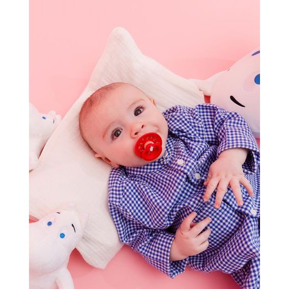 BIBS Moomin Dudlíky kaučuk kulaté 6-18m 2ks Dancing Candy Apple Mix