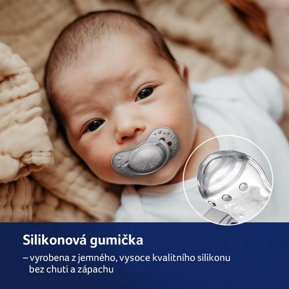 LOVI Dudlík 3-6m silikon dynamický Harmony 2ks GIRL