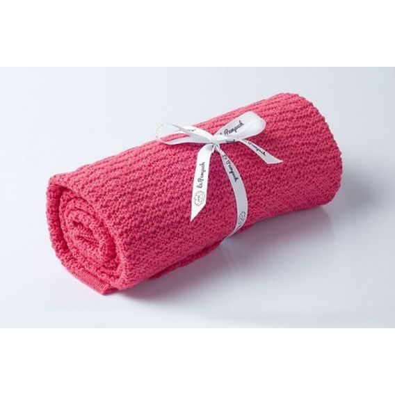 Le Pampuch Pletená dětská deka Bamboo/Cotton RASPBERRY