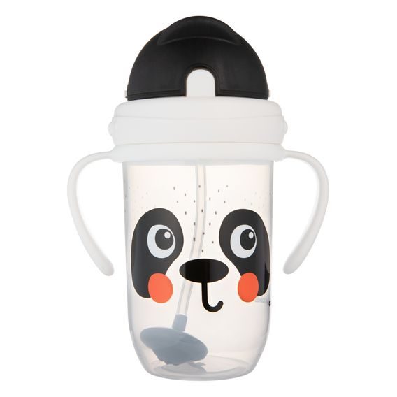 Canpol babies Hrneček nevylévací se slámkou a závažím BabiesBoo 270ml PANDA