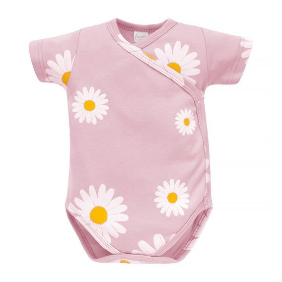 PINOKIO Body zavinovací krátký rukáv Daisy RŮŽOVÁ