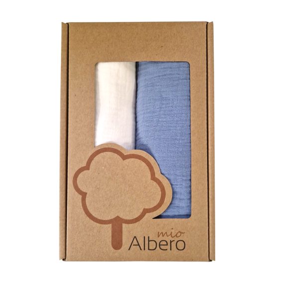 Albero Mio Mušelínové pleny 2ks MODRÁ