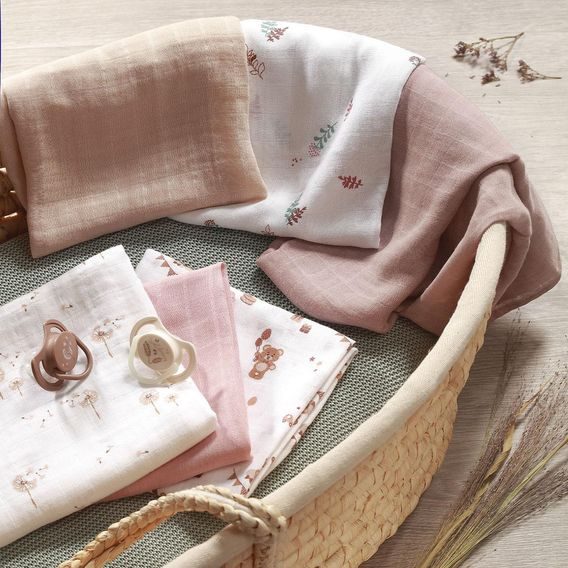 BabyOno Bambusové pleny 3ks BÉŽOVÁ Pampelišky