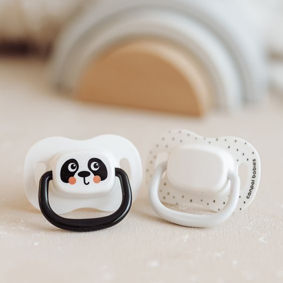 Canpol babies Dudlík 0-6m silikon symetrický 2ks BabiesBoo BÍLÝ